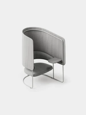 High-Back Chair with Table