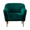 Velvet Armchair - Modern Accent Chair, Emerald Green