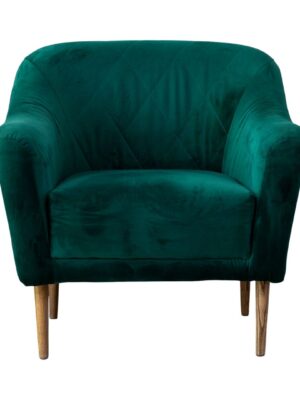 Velvet Armchair - Modern Accent Chair, Emerald Green