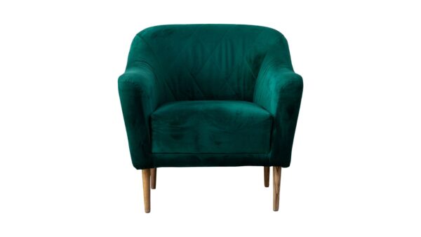 Velvet Armchair - Modern Accent Chair, Emerald Green